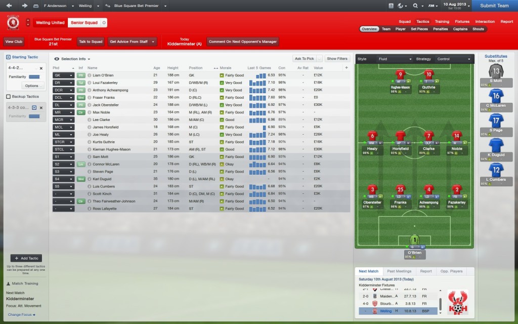 2013-14 start of season tactics screen