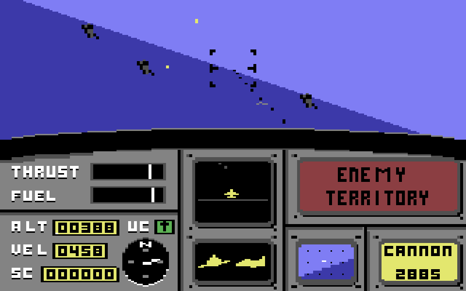 ACE on the C64, in the cockpit