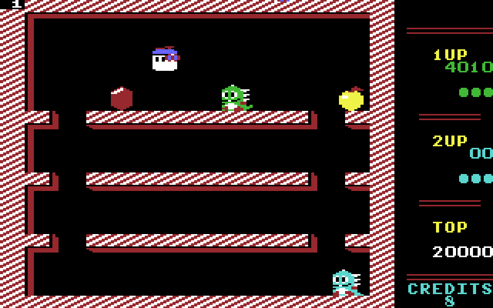 Bubble Bobble on the C64, round 1