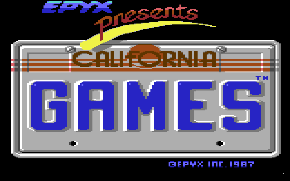 California Games on the C64, title screen