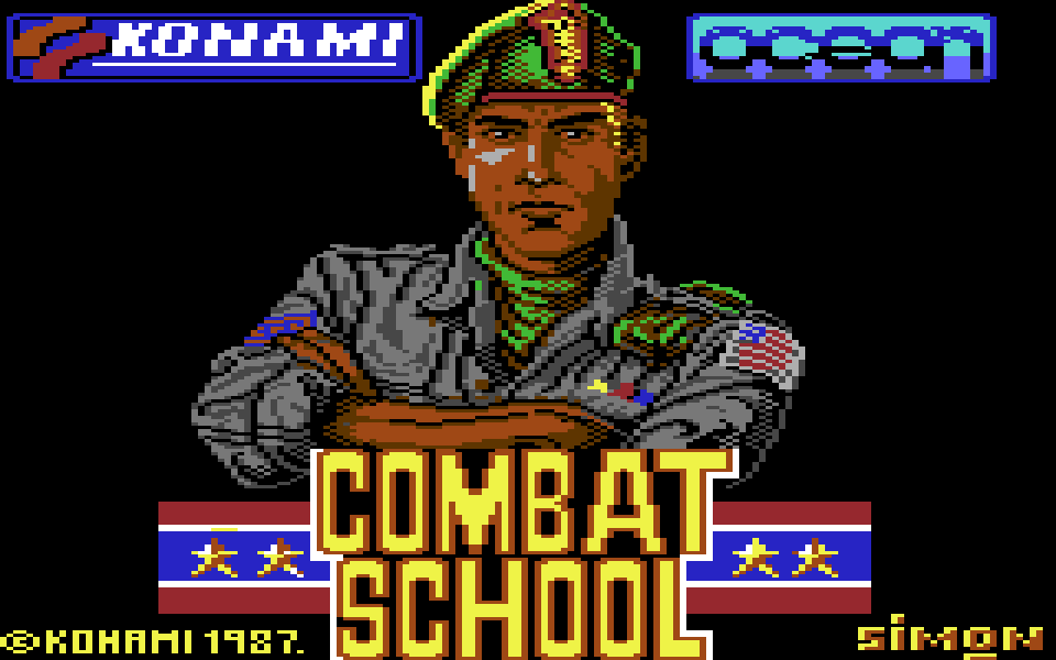 Combat School on the C64, title screen
