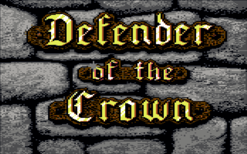 Defender of the Crown on the C64, title screen