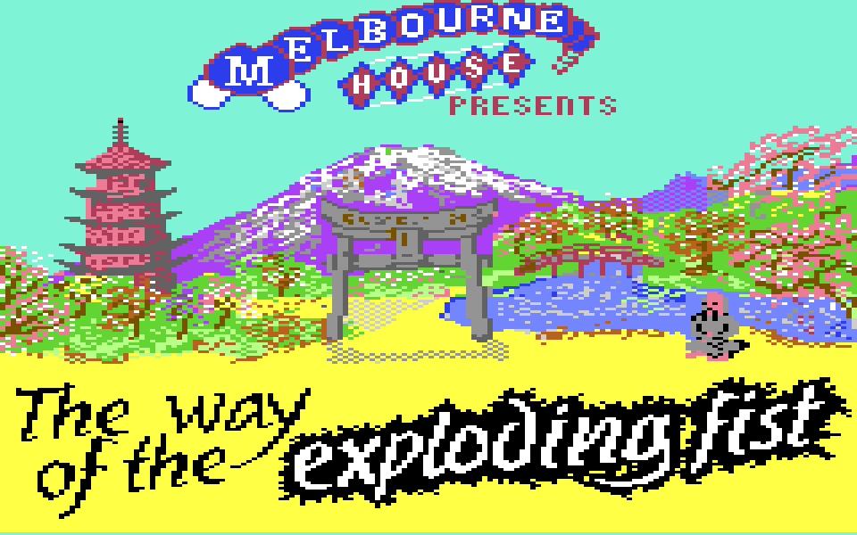 The Way of the Exploding Fist on the C64, title screen