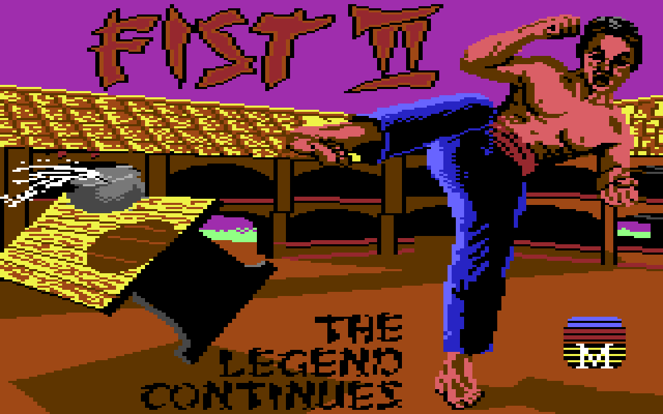 Fist II on the C64, title screen