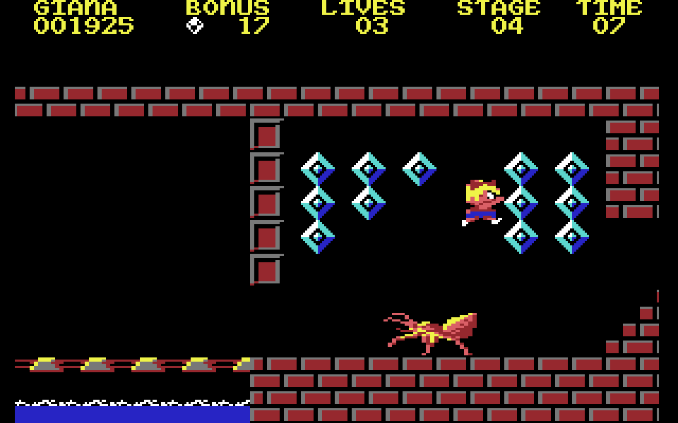 The Great Giana Sisters on the C64, stage 4