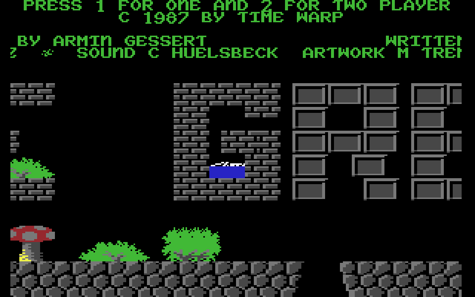The Great Giana Sisters on the C64, title screen
