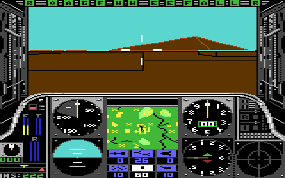 Gunship on the C64, in the cockpit