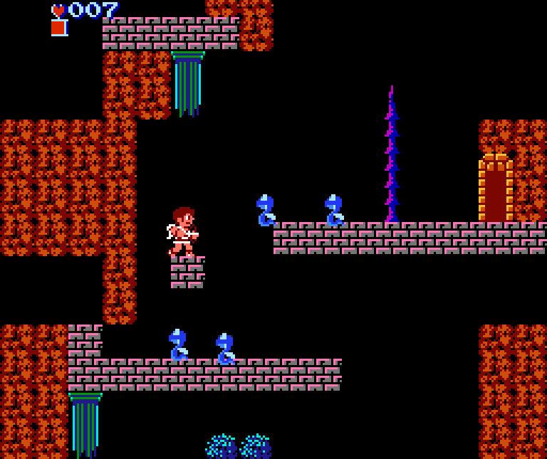 Kid Icarus on the NES, Pit in the underworld