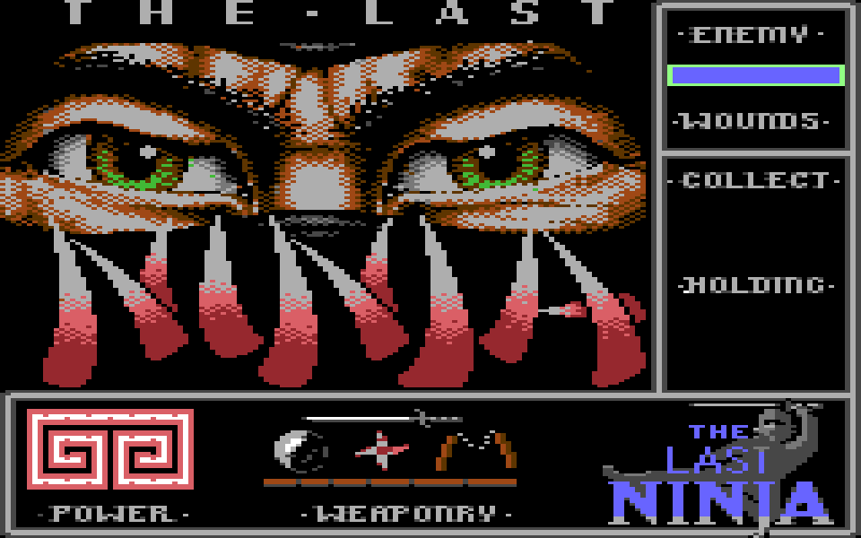 The Last Ninja on the C64, title screen