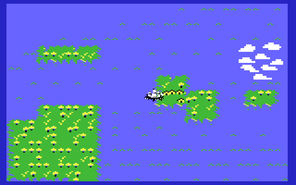 Pirates! on the C64, sailing the Caribbean