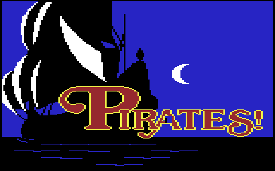 Pirates! on the C64, title screen