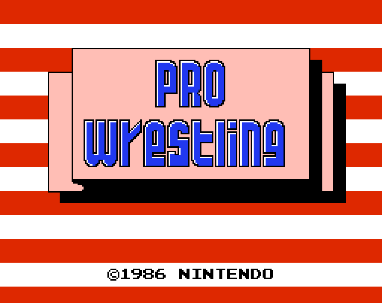 Pro Wrestling on the NES, title screen