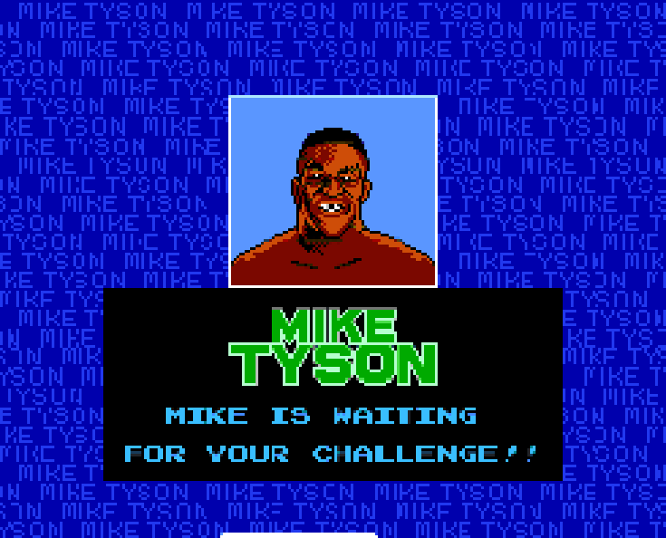 Punch-Out!! on the NES, Mike is waiting for your challenge