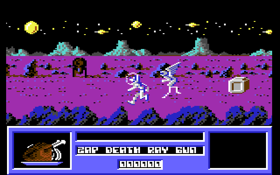 Star Paws on the C64, chasing the griffins