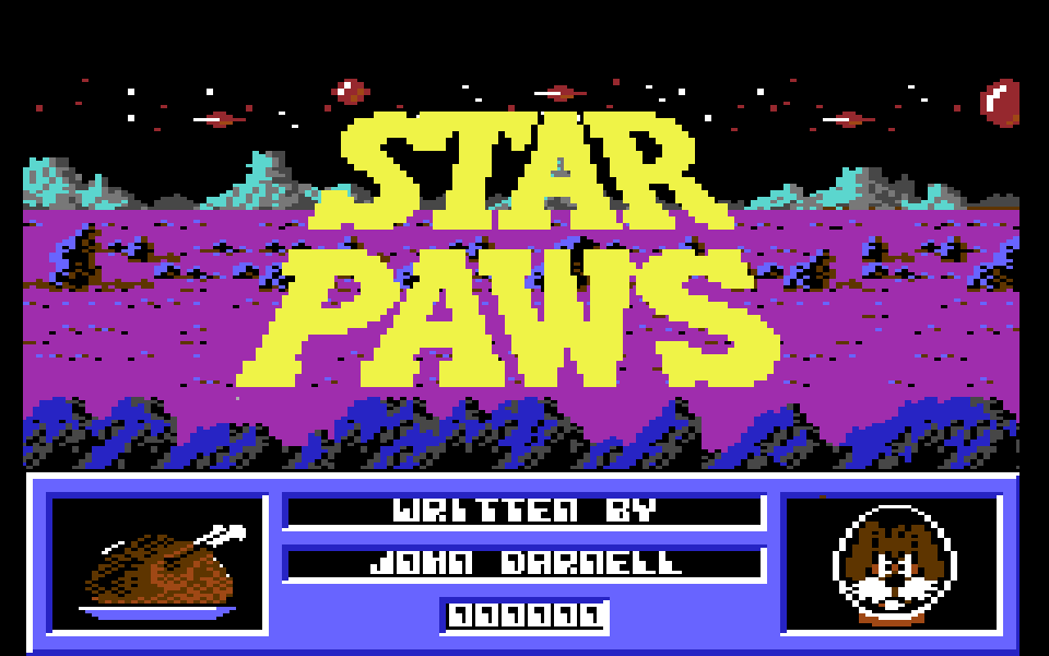 Star Paws on the C64, title screen