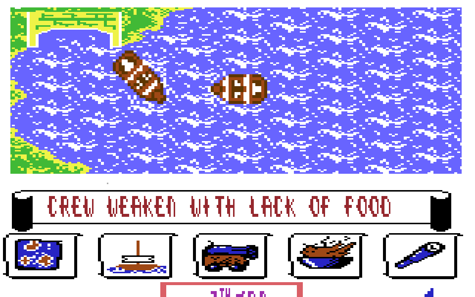 Tai-Pan on the C64, at sea
