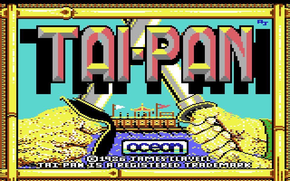 Tai-Pan on the C64, title screen