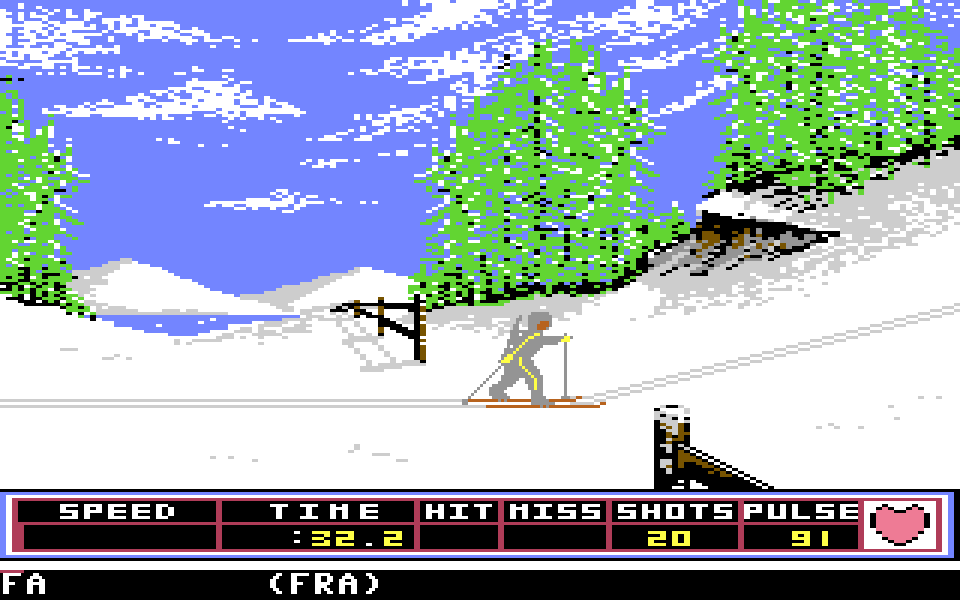 Winter Games on the C64, biathlon