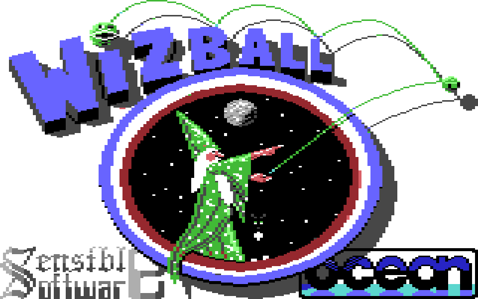 Wizball on the C64, title screen