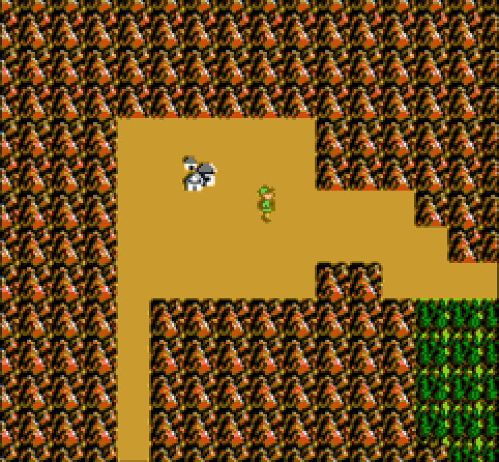 Zelda II on the NES, the overworld